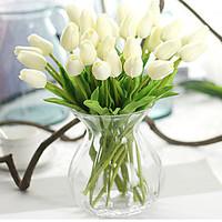 PU Tulip Flower Artificial Flower Eco-friendly Material Wedding Decorations-10Piece/Set Spring Summer Fall Winter Non-personalized