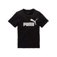 puma boys essentials black t shirt