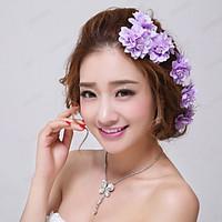 Purple Floral Wedding/Party Bridal Hairpins (3 pieces/set)