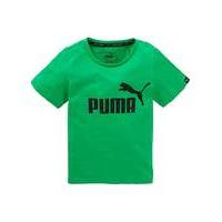 puma boys essentials green t shirt