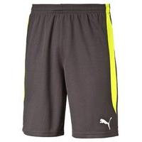 Puma Football Training Shorts - Youth - Asphalt/Safety Yellow