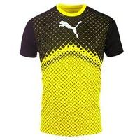 Puma IT Evo Training Graphic Tee - Boys - Safety Yellow/Asphalt