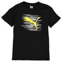 puma cat logo t shirt junior boys