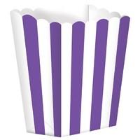 purple stripe party favour box