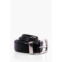 pu belt with chrome tip black