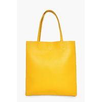 PU Shopper Bag - yellow