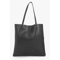 pu shopper bag black