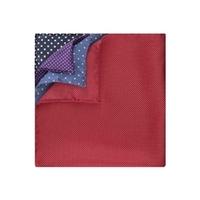 purple red 4 way spot pocket square 100 silk