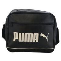 puma campus reporter messenger bag blackwhisper white