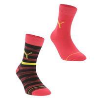 Puma Stripe 2 Pack Junior Crew Socks