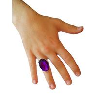 Purple Jewelled Stone Ring