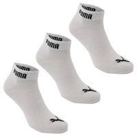 puma 3 pack quarter socks junior