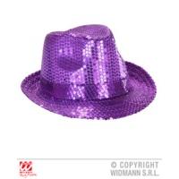 Purple Fancy Dress Sequinned Hat