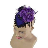 Purple Ladies Fancy Mini Hat With Comb