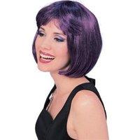 Purple/black Fancy Dress Super Model Wig