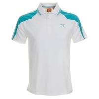puma golf cb tech polo shirt whitebluebird