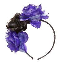 Purple & Black Roses Heandband