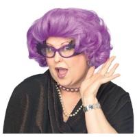 purple the dame old woman wig