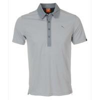 Puma Jacquard Pattern Polo Shirt White/Tradewinds
