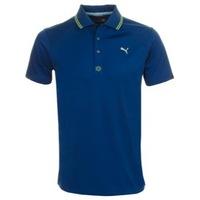Puma Golf Cat Jacquard Polo Shirt Monaco Blue