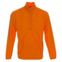 puma golf 12 zip wind jacket vibrant orange