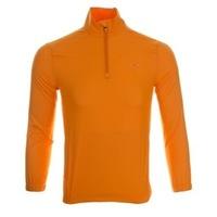 puma golf junior 12 zip wind jacket vibrant orange