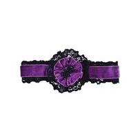 purple flower victorian choker