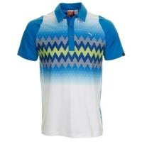 Puma Golf Duo Swing Graphic Stripe Polo Shirt Blue Aster