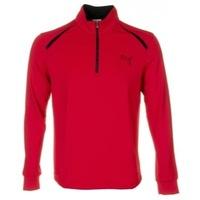 Puma Long Sleeve 1/4 Zip Top Crimson