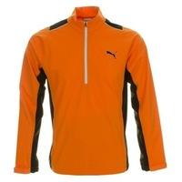 puma golf 12 zip storm jacket vibrant orange
