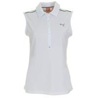 Puma Golf Ladies Tech Sleeveless Polo White