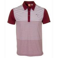 Puma YD Stripe Polo Shirt White/Biking Red