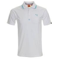 Puma Golf Colour Block Jacquard Polo Shirt White