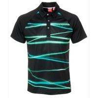 Puma Raglan Light Polo Shirt Black/Scuba Blue/Pool Green