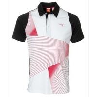 Puma Duo Swing Graphic Polo Shirt White/Crimson