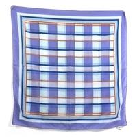 Purple Haze, Cloudless Blue And Tawny Brown Checked Scarf