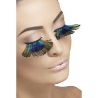 Purple Ladies Peacock Feather Eyelashes