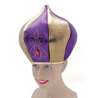 purple gold tall sultan hat