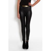 PU Leggings With Hardware Belt