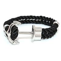 Punk Fashion Men\'s Bracelet Silver Plated Anchor Bracelet Alloy Bracelet Chain Bracelets / Wrap Bracelets Daily