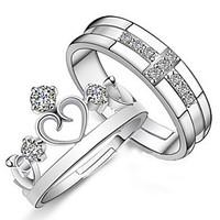 pure womens 925 silver plated high quality handwork elegant ring 2pcs  ...