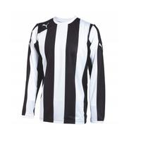 puma hooped ls striped shirt black white