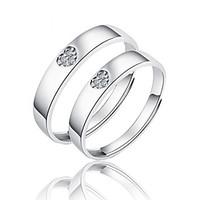 Pure Women\'s 925 Silver-Plated High Quality Handwork Elegant Ring 2PCS Promis rings for couples