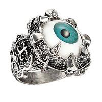 Punk Blue Evil Eye Dragon Claw Vintage Stainless Steel Ring Retro Men Ring Jewelry