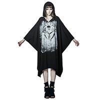 PUNK RAVE PT-117 Women Casual Daily Street Street chic Active Punk Gothic Special Design Bone Novelty Hooded Long Sleeve T-shirt Dress