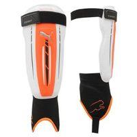 puma spirit shinguards white orange