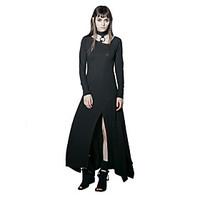 PUNK RAVE PQ-192 Women Event Party Vacation Casual Daily Simple Street chic Punk Gothic T Shirt Asymmetrical Long Dress