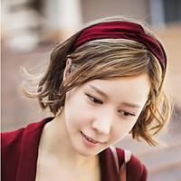 Pure Color Satin Cross Hair Band Temperament Wide-Brimmed Hairdo Hoop