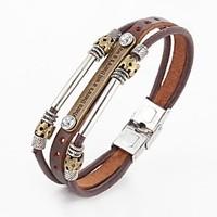 Punk Style Beads Vintage PU Leather Bracelet Leather Bracelets Wrap Bracelets There is a way there is a way Christmas Gifts