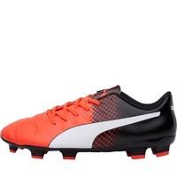 puma mens evopower 43 fg football boots redwhiteblack